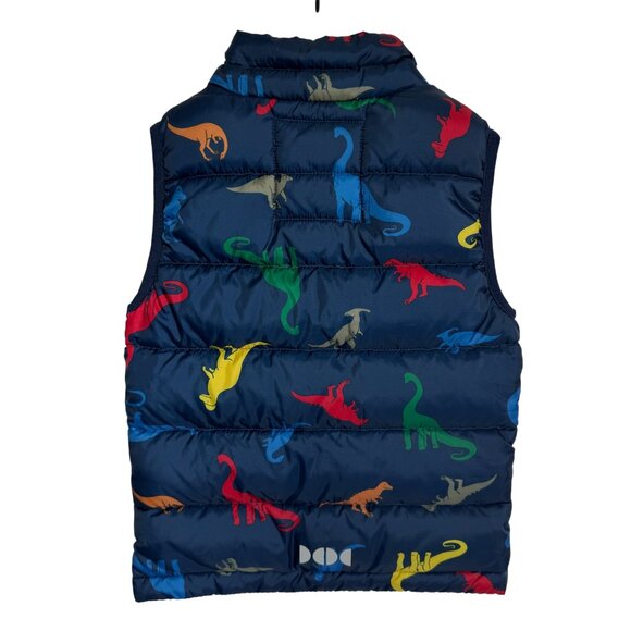 Hanna Andersson Dino Puffer Vest Navy‎ Multi-Color Kids 5 NWOT Hannah Anderson - Picture 4 of 8